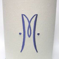 Monogram Linen Waste Basket
