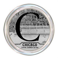 Monogrammed Chicago Map Coaster
