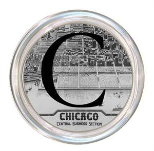 Monogrammed Chicago Map Coaster