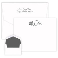 Wheaton Monogram Raised Ink Flat Apex Card
