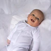 Monogrammed Blanket Stitch Onesie
