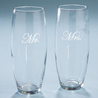 Monogrammed Stemless Flutes