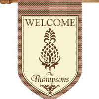 Monogrammed Pineapple Argyle House Flag