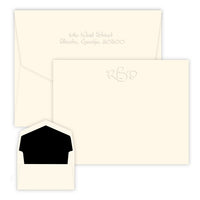 Wheaton Monogram Embossed Flat Correspondence Card
