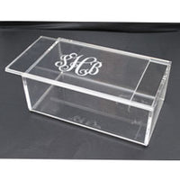 Monogrammed Sliding Lid Box