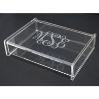 Monogrammed Acrylic Catchall Box
