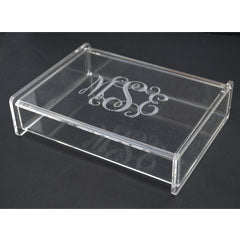 Monogrammed Acrylic Catchall Box