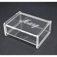 Monogrammed Acrylic Catchall Box
