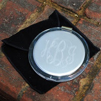 Monogrammed Compact Mirror