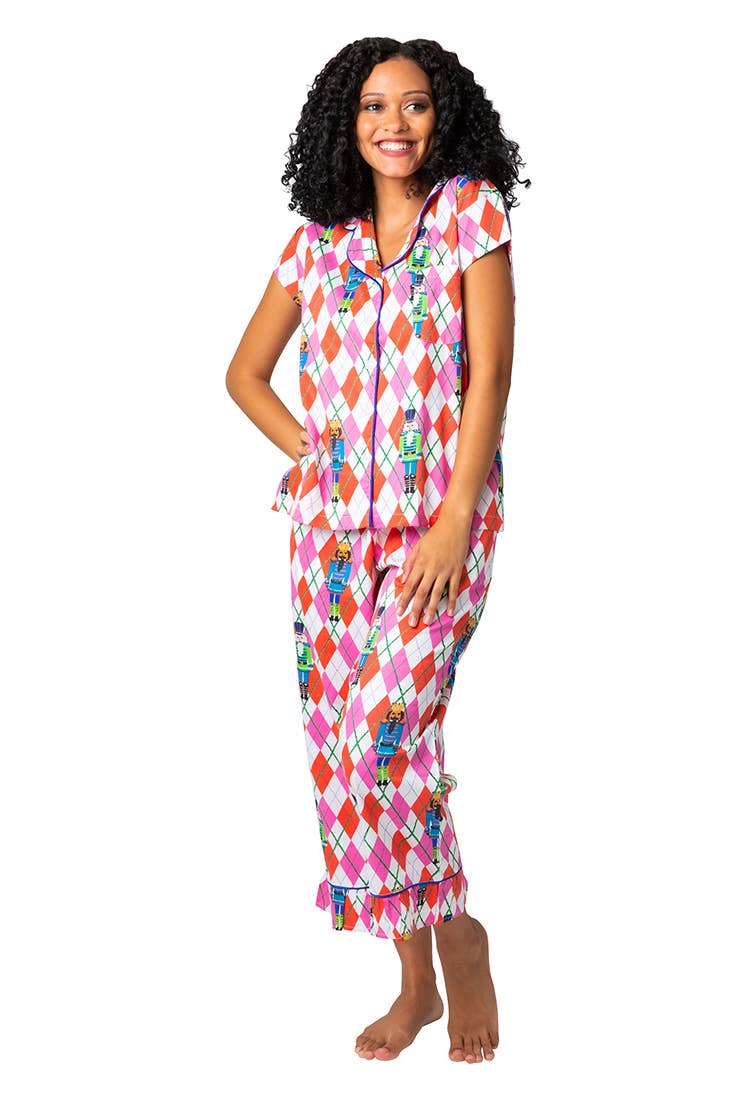Jaye's Preppy Nutcracker Capri Pajama Set