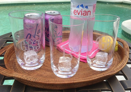 Monogrammed Acrylic Tumblers