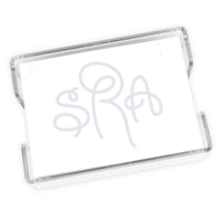 Henley Watercolor Monogram Agenda - White with Holder
