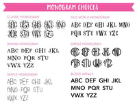 Monogrammed Greek Key Melamine Platter
