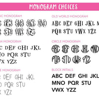 Monogrammed Bamboo Melamine Platter
