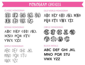 Monogrammed Bamboo Melamine Platter