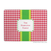 Alex Houndstooth Red Glass Cutting Board