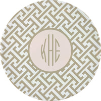 Greek Key 10" Melamine Plate
