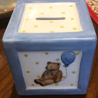Hand Painted Block Bank