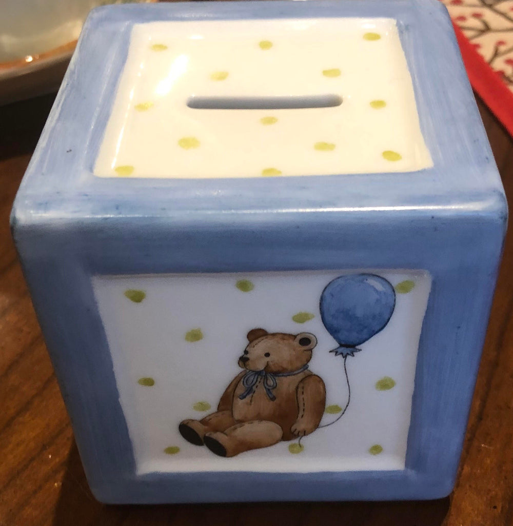 Hand Painted Block Bank