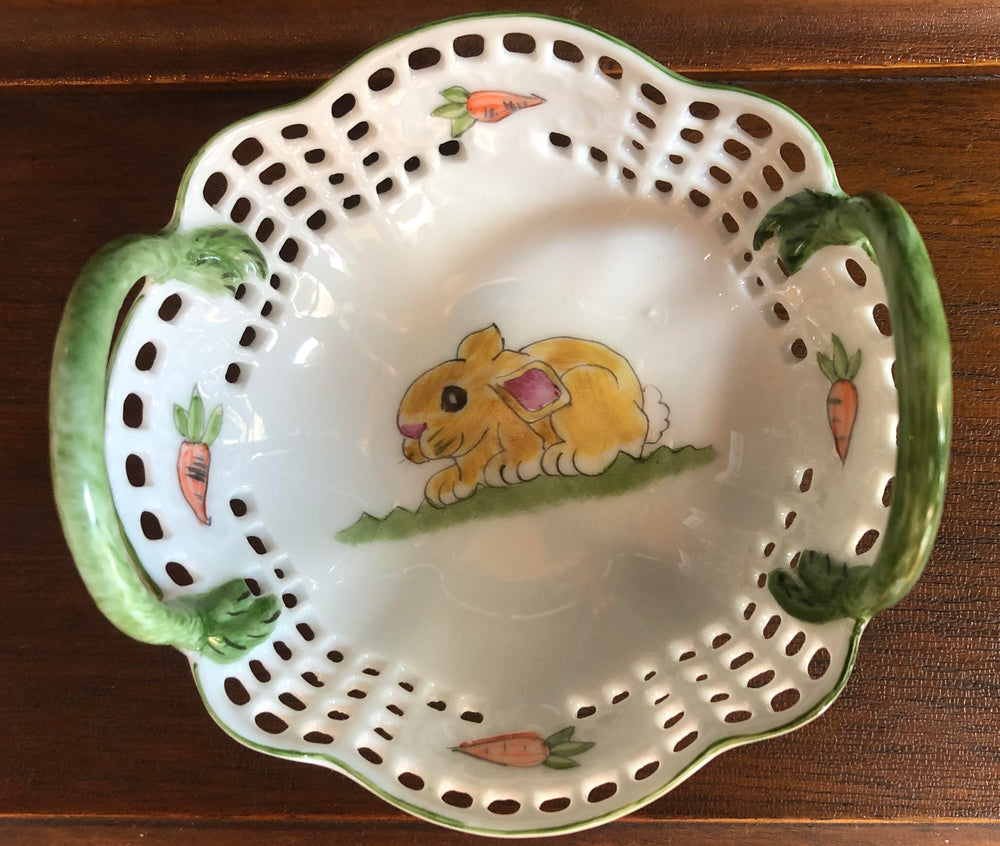 Hand Painted Bunny Basket