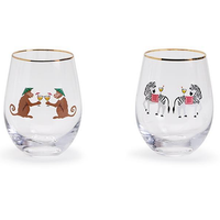 Animal Party Stemless Glasses/Set of 4