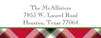 Ashley Plaid Red Address Label