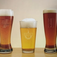 Monogrammed Pilsners