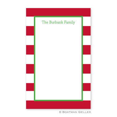 Awning Stripe Red Notepad
