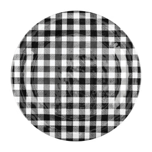 Black Gingham Melamine Plates