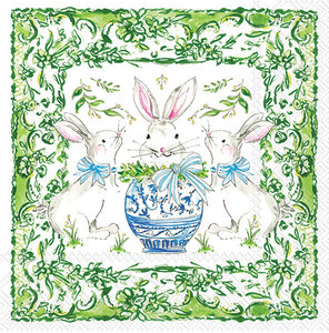 Chinoiserie Easter Bunnies Napkins