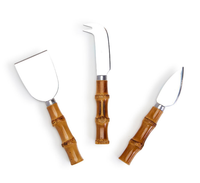 Natural Bamboo Handle Cheese Knives Set
