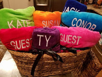 Monogrammed Velour Beach Towels
