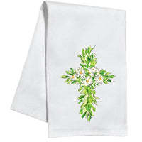 Floral Cross Kitchen Towel