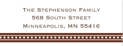 Beaded Brown Address Label