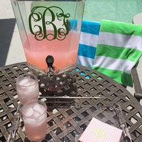 Monogrammed Acrylic Beverage Dispenser