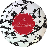 Black Cherry Blossom 10" Melamine Plate
