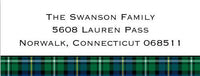 Blackwatch Plaid Address Label