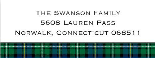 Blackwatch Plaid Address Label