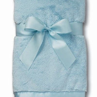 Blue Silky Soft Crib Blanket