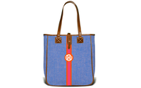 Monogrammed Nantucket Tote- French Blue Chambray
