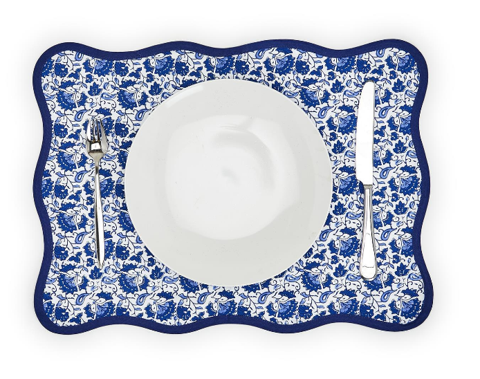 Chinoiserie Blue Floral Placemats