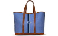 Monogrammed St Charles Yacht Tote- French Blue Chambray
