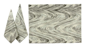 Brush Stroke Grey & Mist Napkin