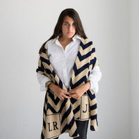 Monogrammed Chevron & Initials Wrap