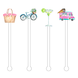 Summertime Fun Times Acrylic Stir Sticks