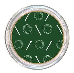 Monogrammed Green Golf Coaster