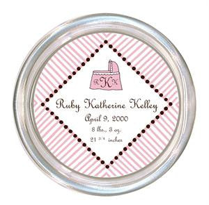 Pink and Brown Baby Coaster