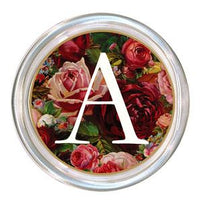 Monogrammed Rosie Posie Coaster