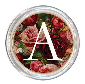 Monogrammed Rosie Posie Coaster