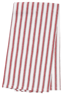 Ticking Stripe Crimson Towel